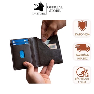 Ví nam dáng đứng lv06 bóp nam mini da bò nhỏ gọn được làm 100% từ da thật ví da nam cầm tay cao cấp có nhiều ngăn