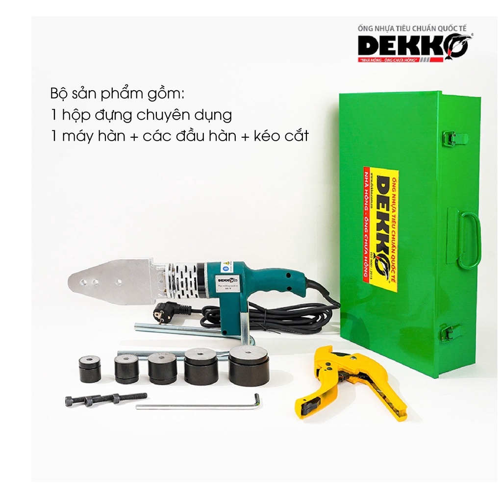 [Mã BMBAU300 giảm 10% đơn 499K] Bộ máy hàn ống nhiệt PPR Dekko Φ20-Φ50 và Φ63-Φ110 chính hãng, bảo hành 1 năm