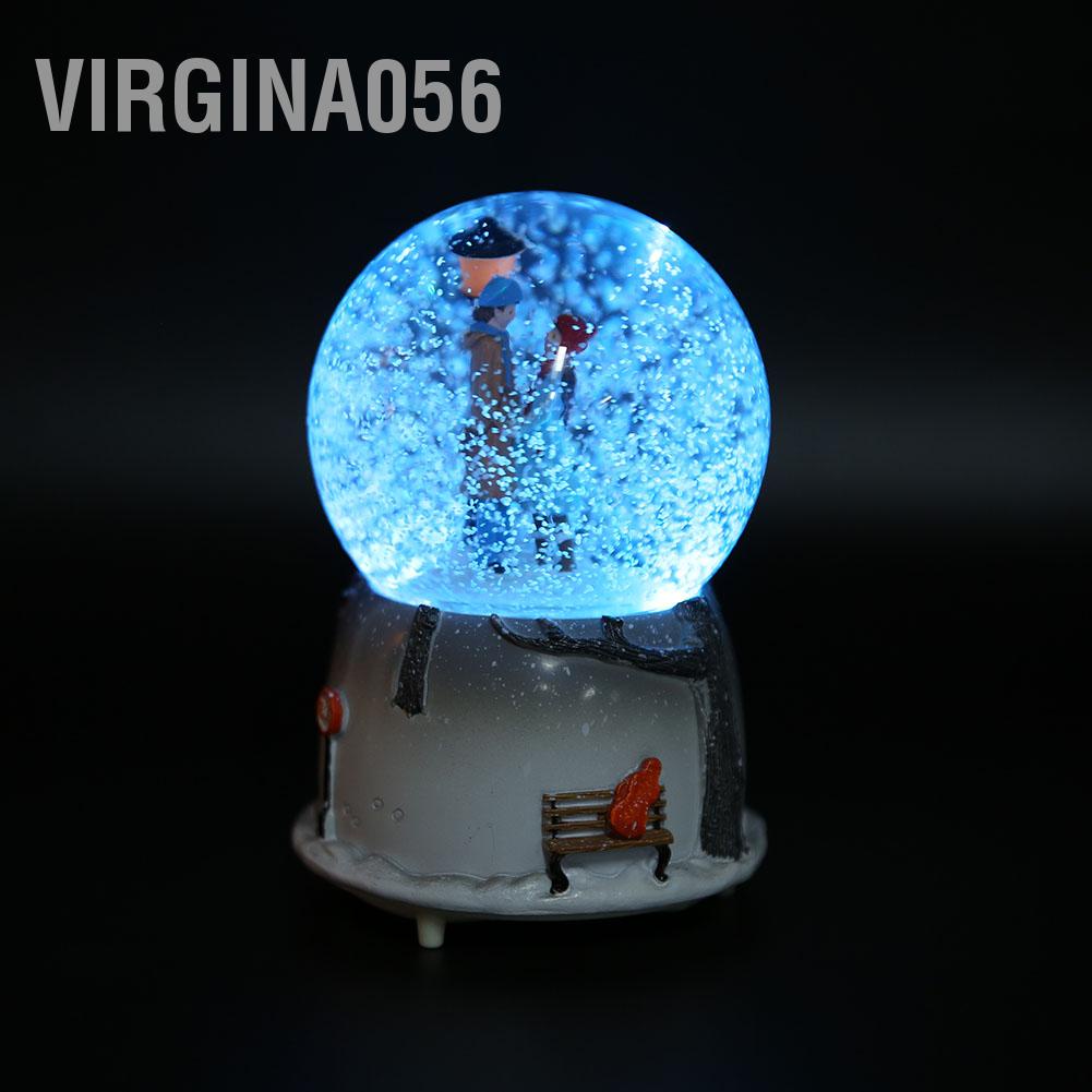 Hộp Nhạc Để Bàn Hình Quả Địa Cầu Tuyết Virgina056