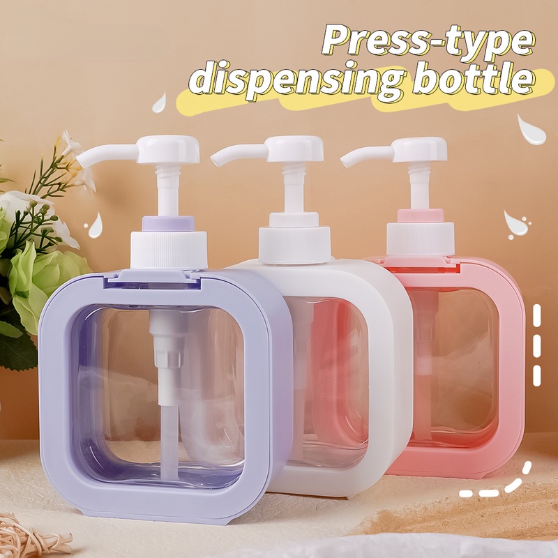 Chai Rỗng Trong Suốt Dạng Ấn Đựng Nước Rửa Tay Dung Tích 300ml