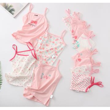 Áo Sát Nách In Hoa Cho Bé Gái