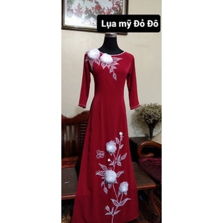 Áo Dài Lụa Tây Thi /Lụa Mỹ Đính Hoa /kèm quần
