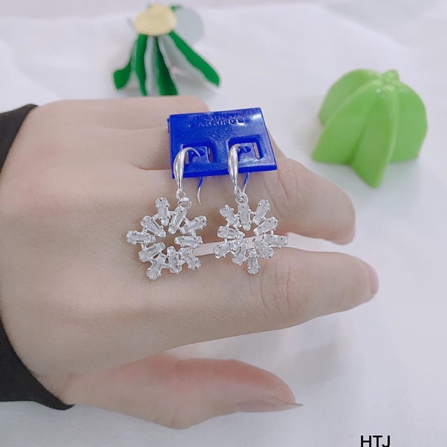 BÔNG TAI NỮ BẠC TA - BÔNG TAI NỮ HOA TRÒN