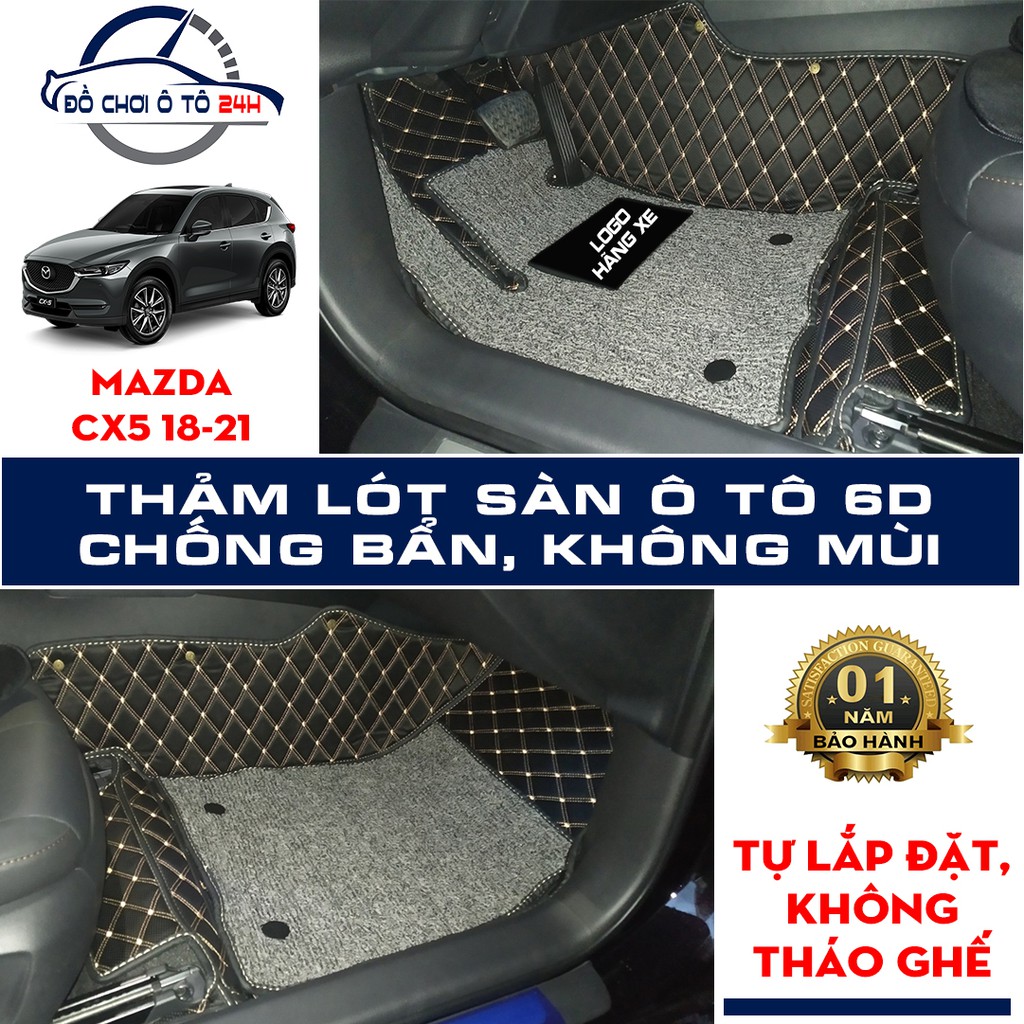 Thảm lót sàn ô tô 6D Mazda Cx5 2018-2022 bảo vệ sàn xe, không mùi, không thấm nước