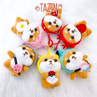 Móc Khóa Chó Shiba - Gấu Bông Móc Khóa Cao Cấp Tazin