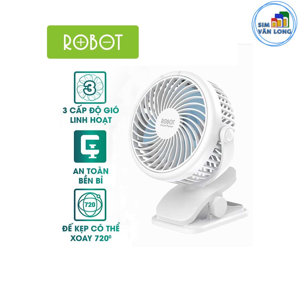 Quạt Mini Đế Kẹp ROBOT RT-BF10 Power Bank 2000mAh 3 Tốc Độ Gió - Bảo Hành 12 Tháng _1