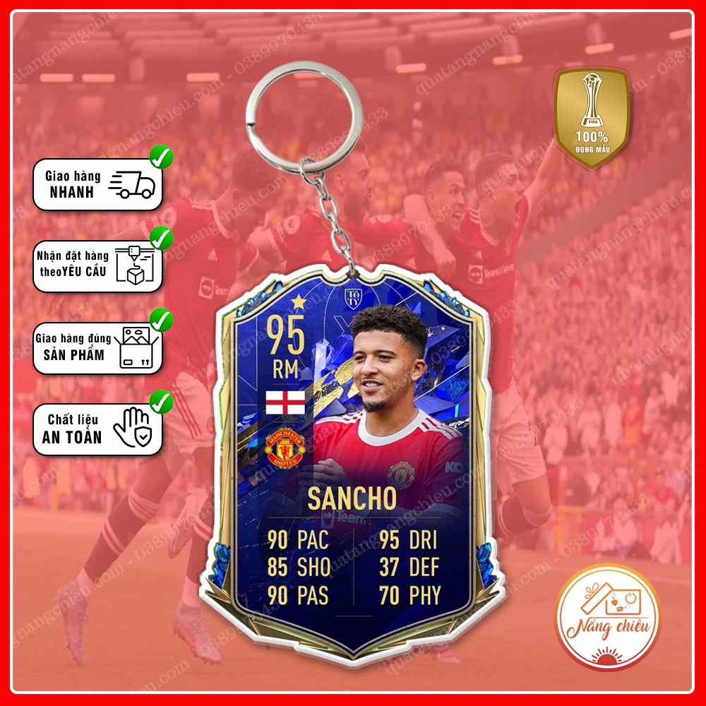 Móc khóa thẻ CLB bóng đá Manchester United ☘️Quà Tặng Nắng Chiều☘️