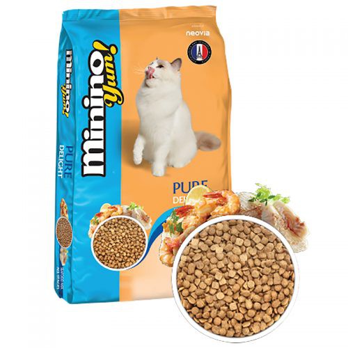 350g Minino Yum Seefood - Salmon - thức ăn hạt cho mèo mọi lứa tuổi