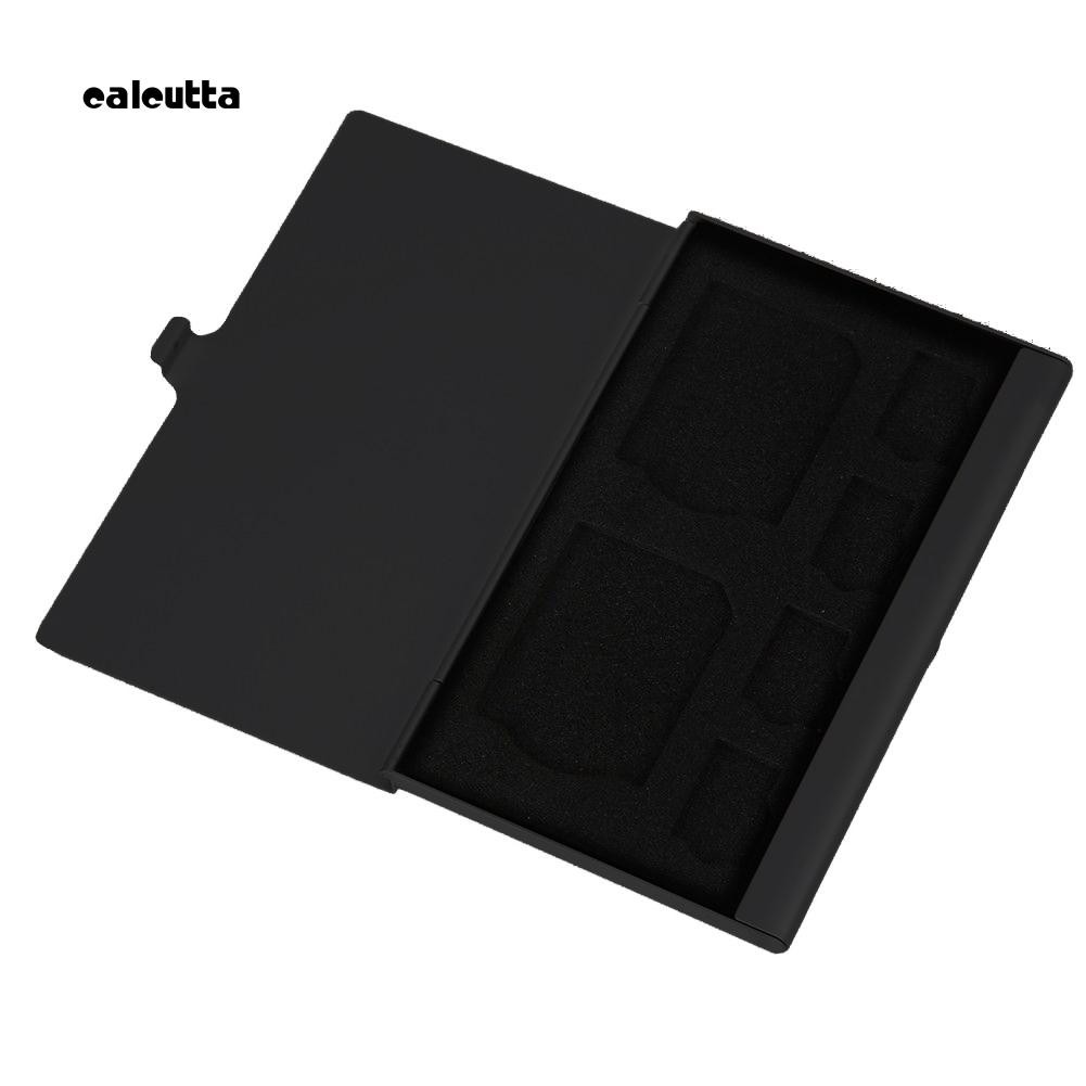 Hộp đựng thẻ nhớ SD TF cal-portable chất liệu hợp kim nhôm