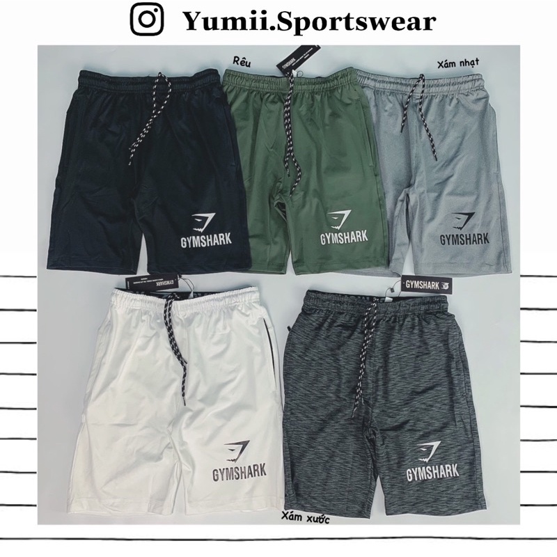 Quần Đùi Thể Thao Nam Gym.Shark Tập Gym, Chạy Bộ, Chất Đẹp Co Giãn 4 Chiều Có Túi