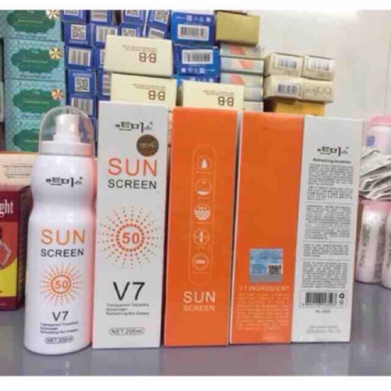 Xịt trắng da chống nắng V7 Sun Screen