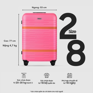 Bộ 2 vali ROVER Ada - Size 24" & Size 28"