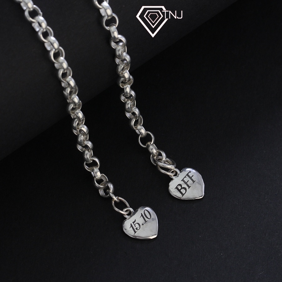 Vòng tay đôi bạn thân gắn nam châm khắc tên đẹp - Món quà kỉ niệm tình bạn LTD0022 - TNJ