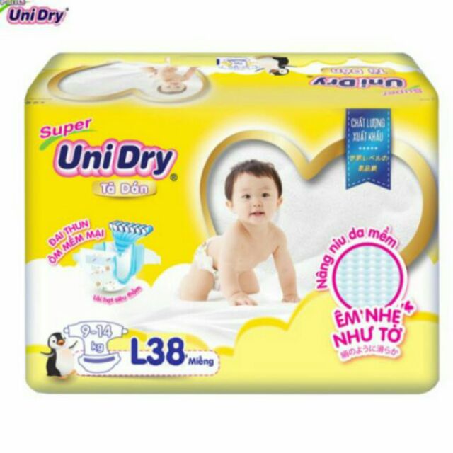 (MUA 4 GÓI TẶNG QUÀ) Tã dán UNIDRY S48 M42 L38 XL34