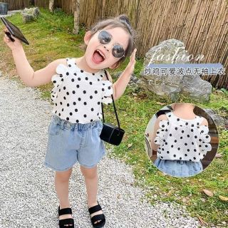 Combo sét áo ren quần bò giấy cho bé
