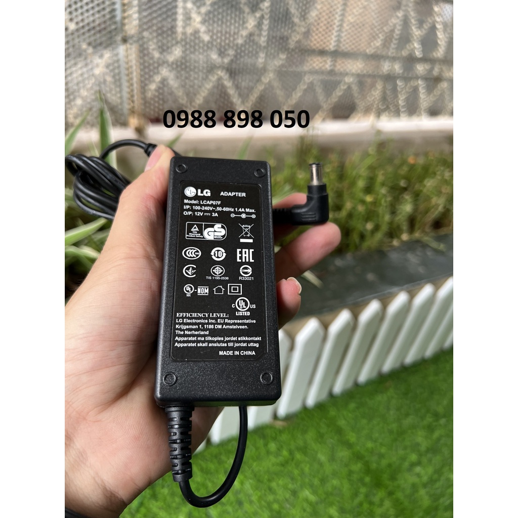 adapter nguồn 12v 3a LG cho màn hình máy tính