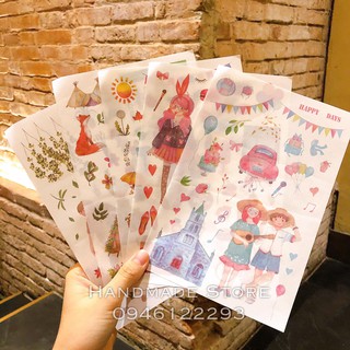 Set 5 tấm Sticker Couple