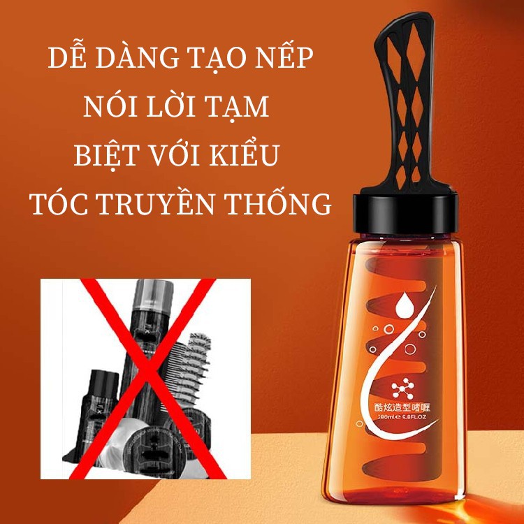 Gel Vuốt Tóc Kèm Lược Keo Tóc Keo Vuốt Tóc Nam Cao Cấp Kèm Lược Tiện Dụng Thân Thiện Với Mọi Loại Tóc - woter