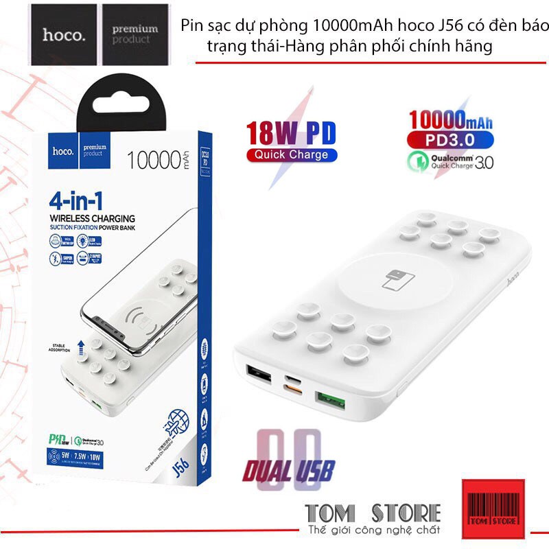 Pin sạc dự phòng 10000mAh hoco J56 có đèn báo trạng thái-Hàng phân phối chính hãng | WebRaoVat - webraovat.net.vn