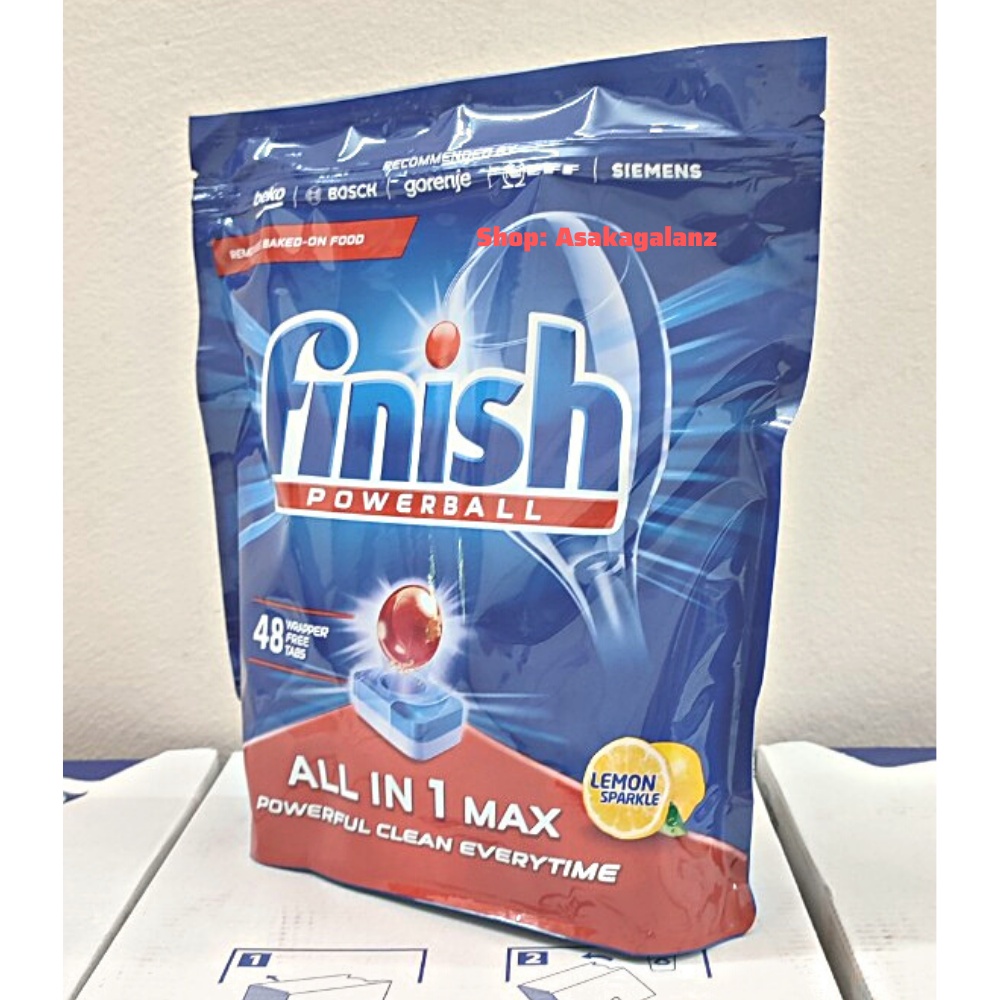 Viên rửa bát Finish All In one  50 viên hương chanh - Chính hãng
