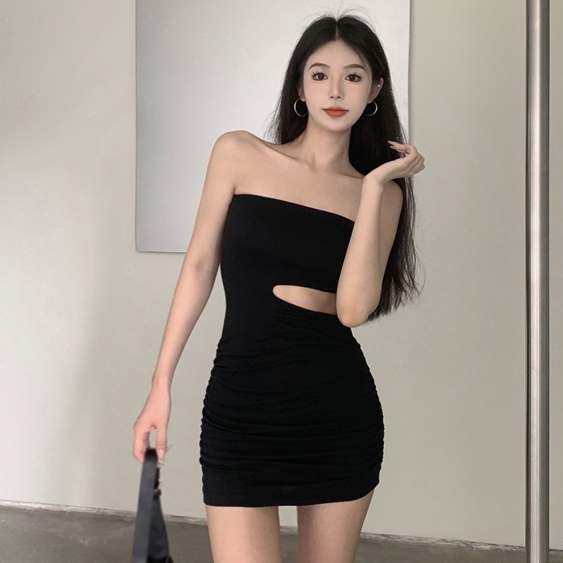 Đầm Không Dây Màu Trơn Thời Trang Mùa Hè Dành Cho Nữ