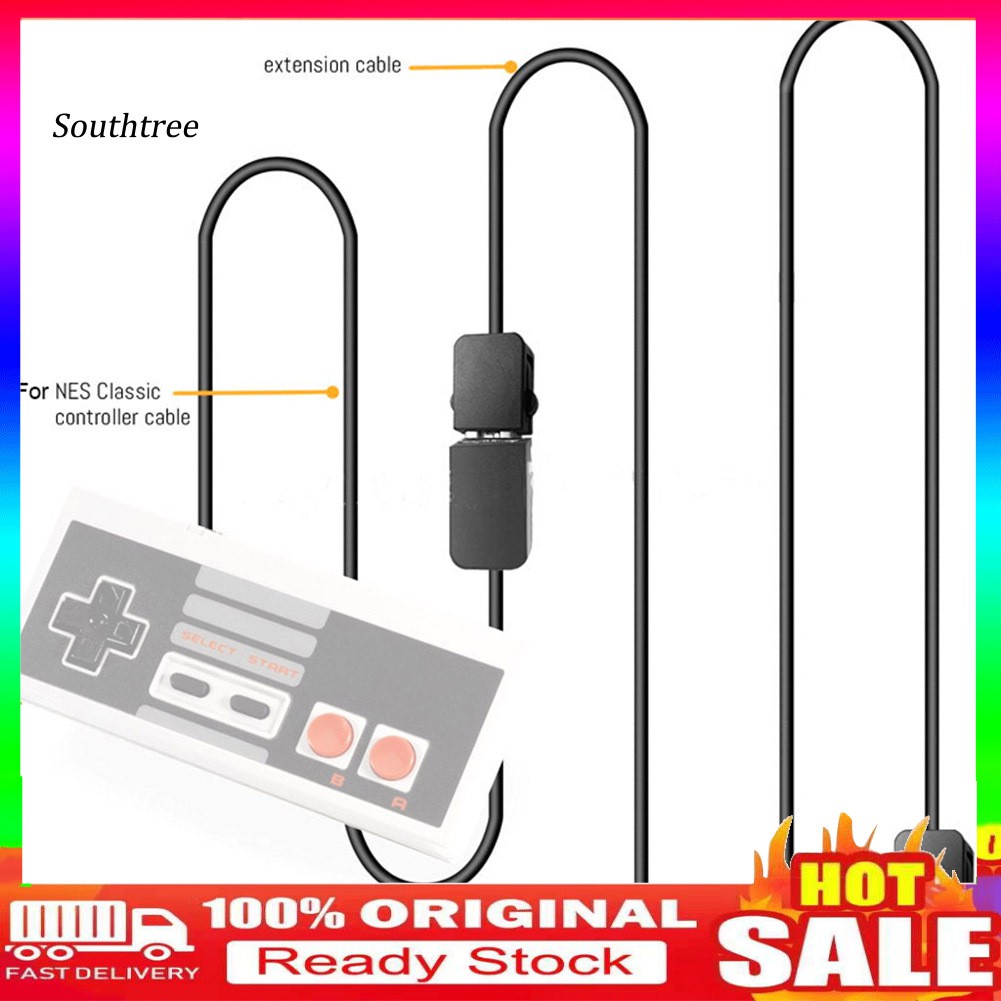 Set 2 Dây Cáp Nối Dài 3m Chuyên Dụng Cho Tay Cầm Chơi Game Nintendo Snes / Nes Classic Edition