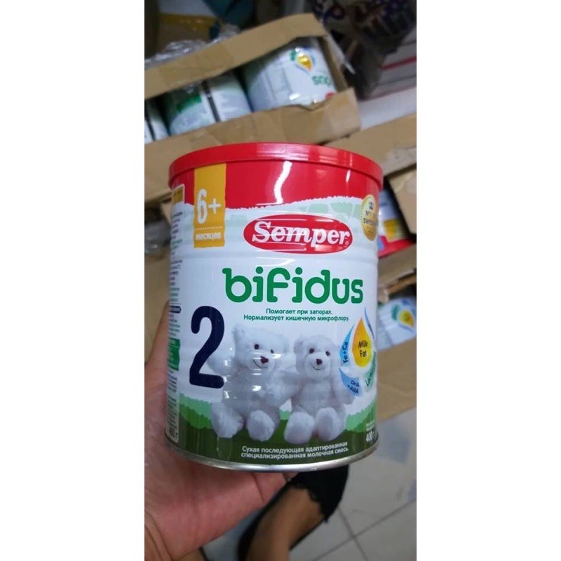 Sữa Semper Bifidus số 1 , số 2 Nga 400g date t8/2023