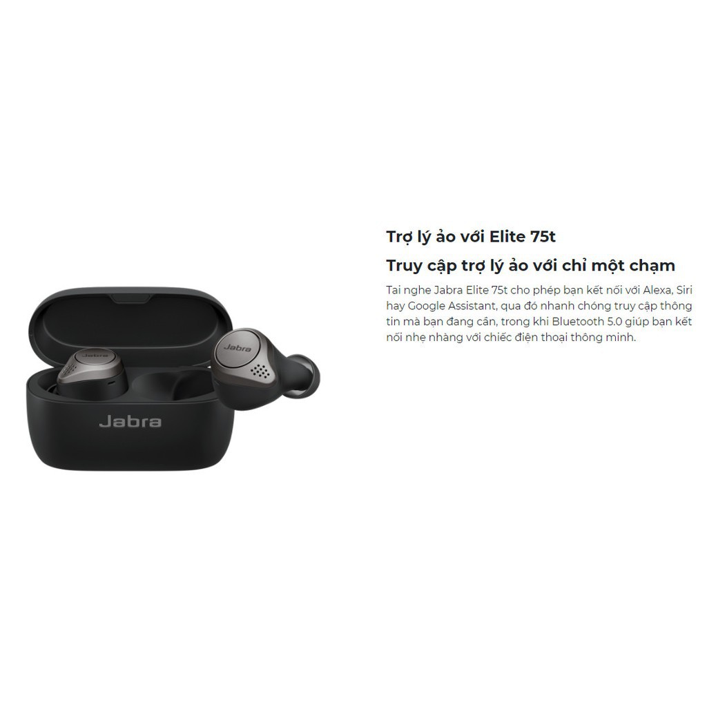 🔥Siêu Sale🔥 Tai nghe bluetooth không dây Jabra Elite 75T, tai nghe không dây TWS hỗ trợ sạc không dây | BigBuy360 - bigbuy360.vn