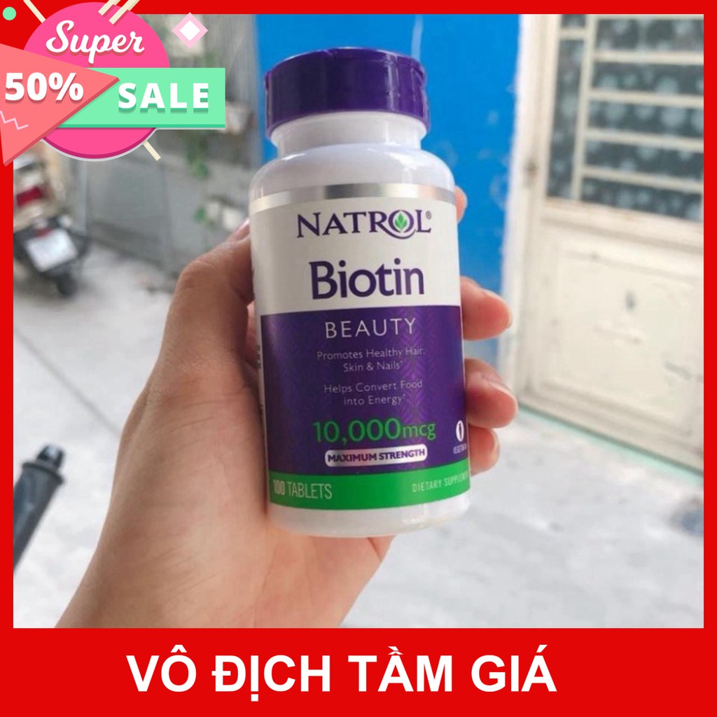 GIA QUÁ HỜI Viên uống hỗ trợ mọc tóc Biotin 10,000mcg - Dùng kèm Minoxidil GIA QUÁ HỜI