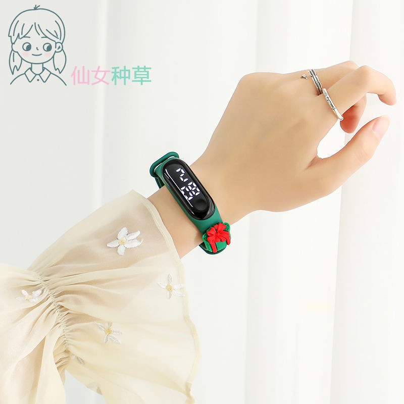 Đồng hồ đeo tay nữ, đồng hồ điện tử nữ, phong cách Giáng Sinh siêu dễ thương, thời trang cao cấp giá rẻ, chống nước tốt