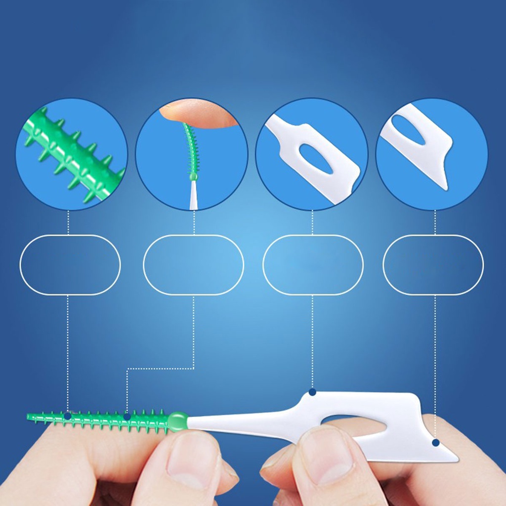 [Hàng mới về] Hộp 20 bàn chải silicon vệ sinh răng miệng cho người lớn sử dụng tiện lợi