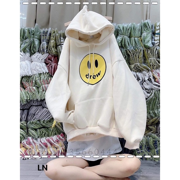 Áo hoodie mặt vàng Dre nũ 2 lớp DA6