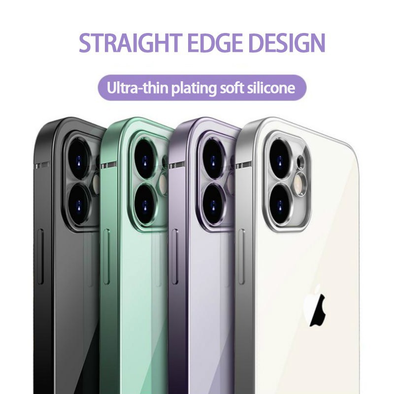 🌟iPhone 12 Series🌟 Ốp iPhone lưng trong viền si dẻo cạnh vuông 7/.../12 Pro/12 Promax - MARIO SHOP | BigBuy360 - bigbuy360.vn