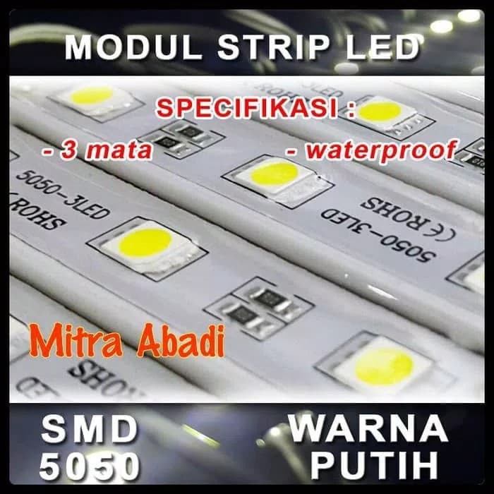 Mô Đun Đèn Led Dây Dc 12v 3 Mắt Ánh Sáng Trắng / Trắng Smd 5050 Chống Thấm Nước