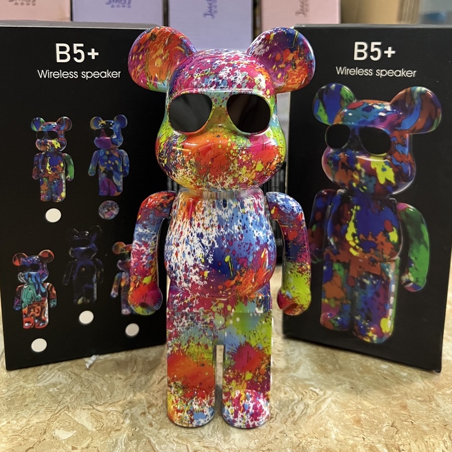 Loa Bluetooth B5+ Hình Gấu Bearbrick Kaws 2022, Âm Thanh Sống Động