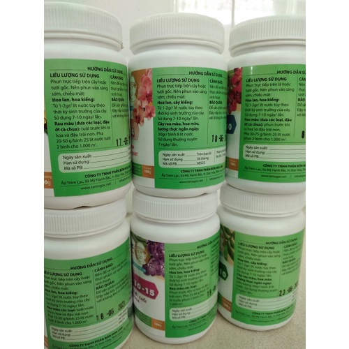 COMBO 6 CHAI PHÂN BÓN NPK -SP CỦA THẦY TÁM NGỌC chai 100g