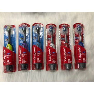 Bàn chải đánh răng dùng pin Colgate 5X Cleaning Action của Mỹ