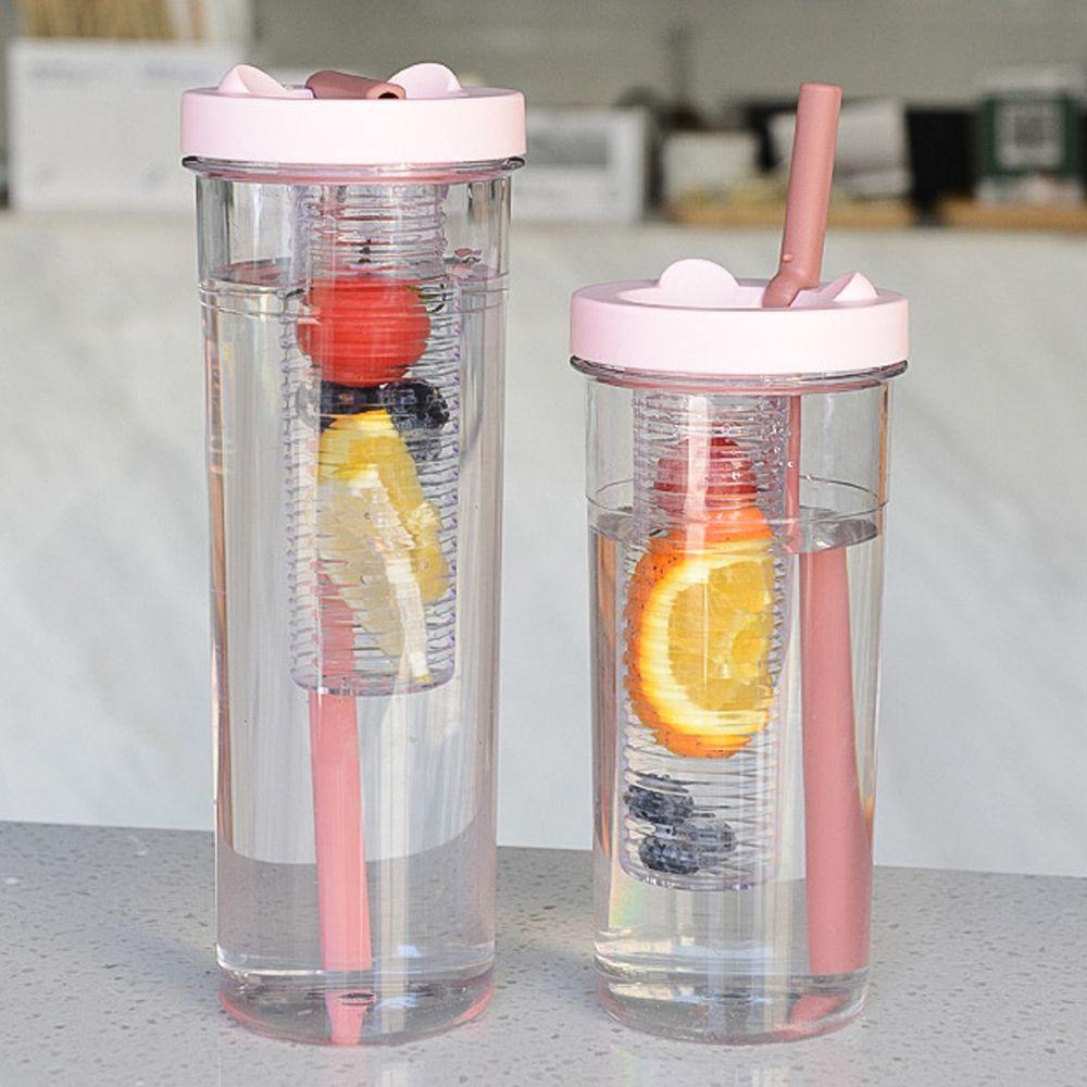 Bình Nước Dung Tích Lớn 670 / 800ML Kèm Ống Hút Dễ Thương Xinh Xắn
