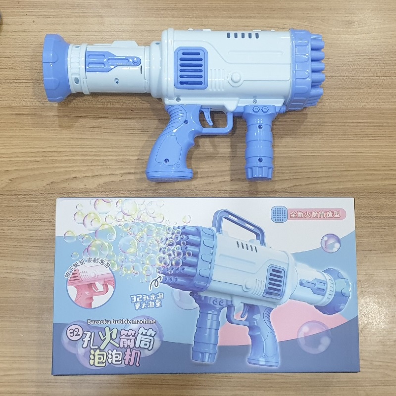 Súng Bắn Bong Bóng Xà Phòng Bazooka 32 Nòng Vuongquoctretho, Siêu To Siêu Mạnh