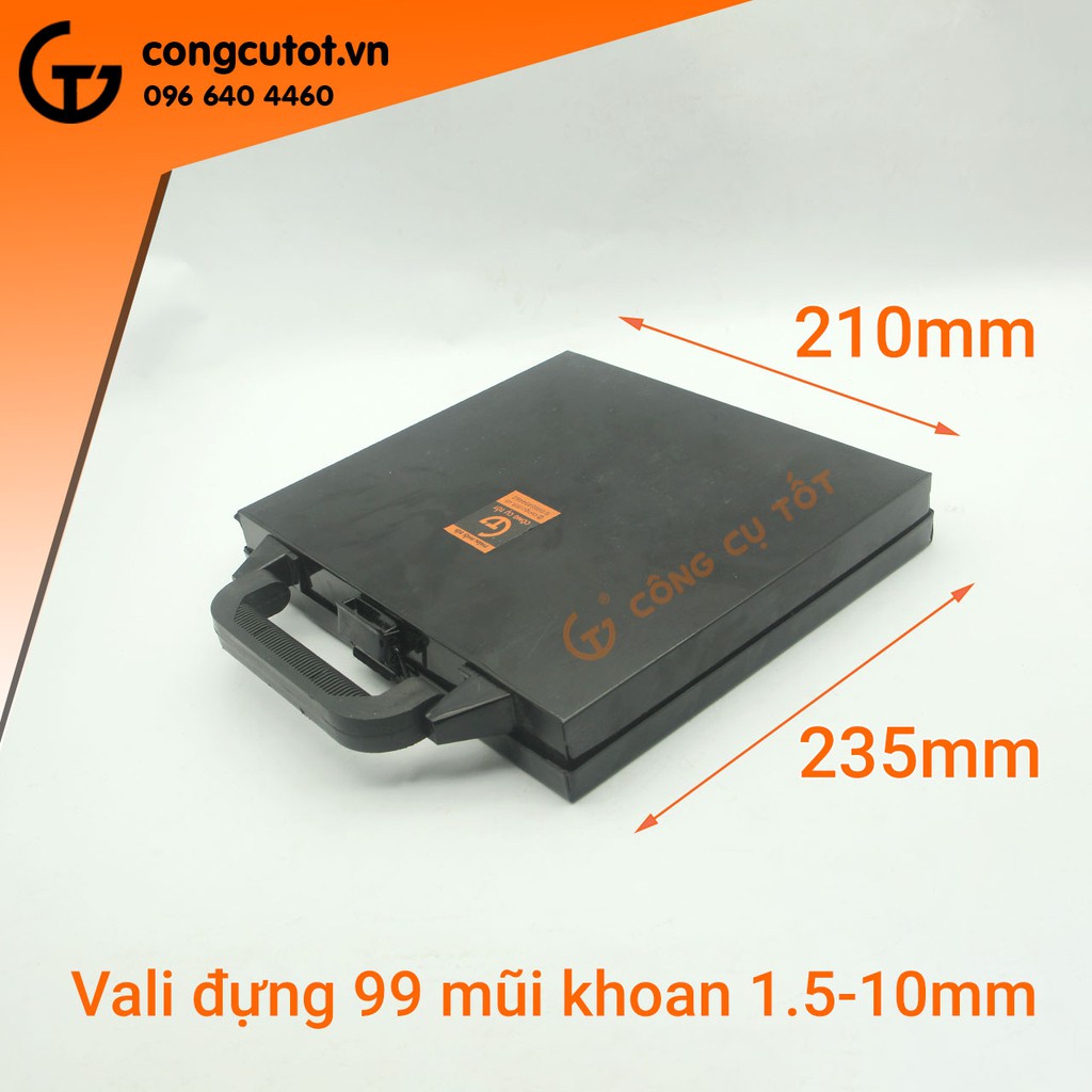Vali 99 mũi khoan nhôm 1.5-10mm chuôi tròn