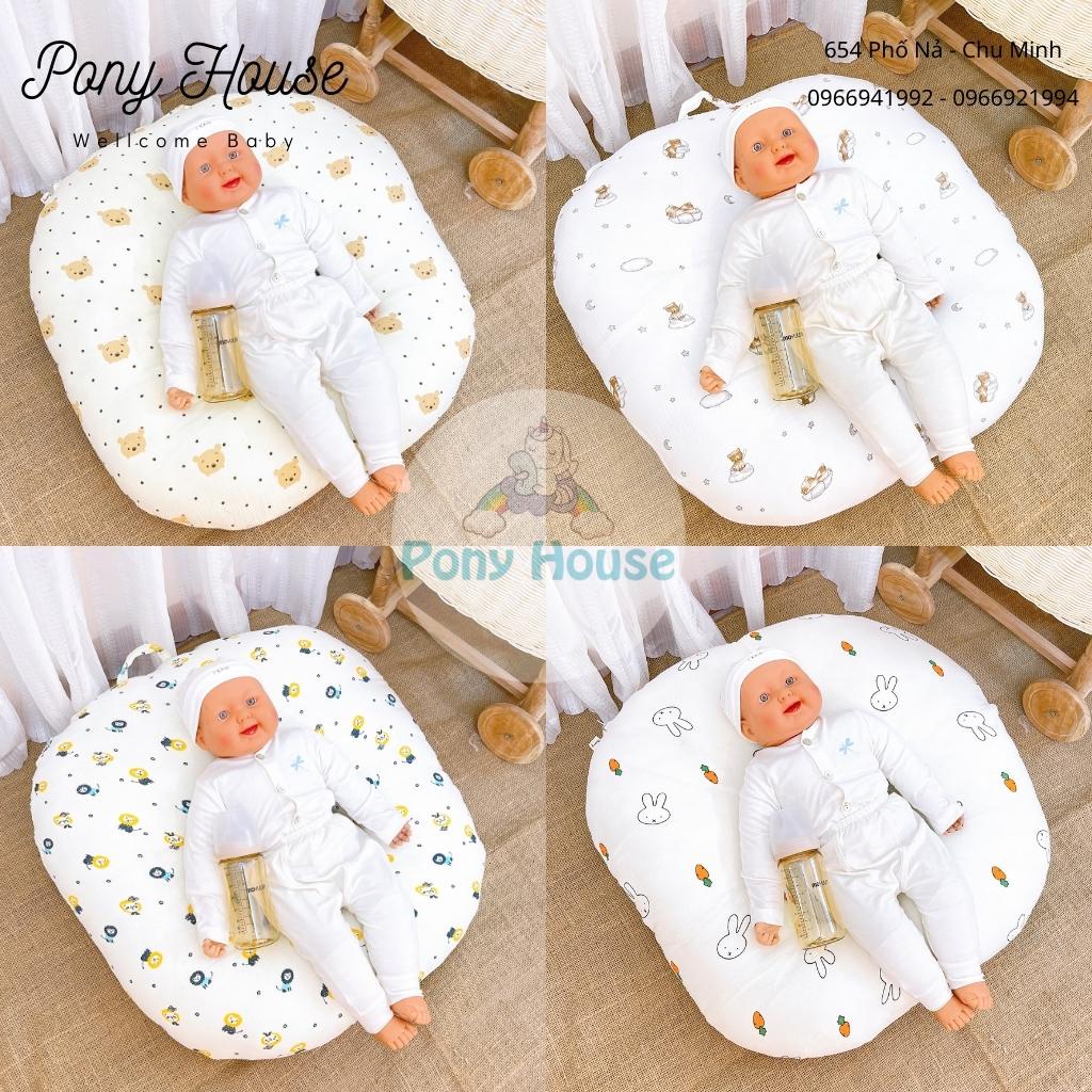 Gối Chống Trào Ngược Bunny  - Đệm Chống Trào Ngược Xô Muslin Cho Bé Sơ Sinh