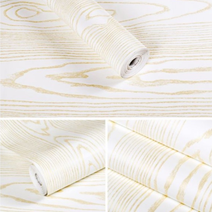 Decal dán tường VÁN DÀY TRẮNG KEM khổ rộng 60cm (giá bán 1 mét tới )