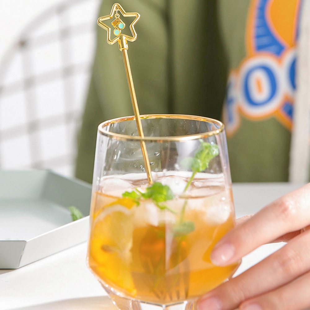 1 muỗng nĩa bằng thép không gỉ hình ngôi sao năm cánh dùng ăn món tráng miệng