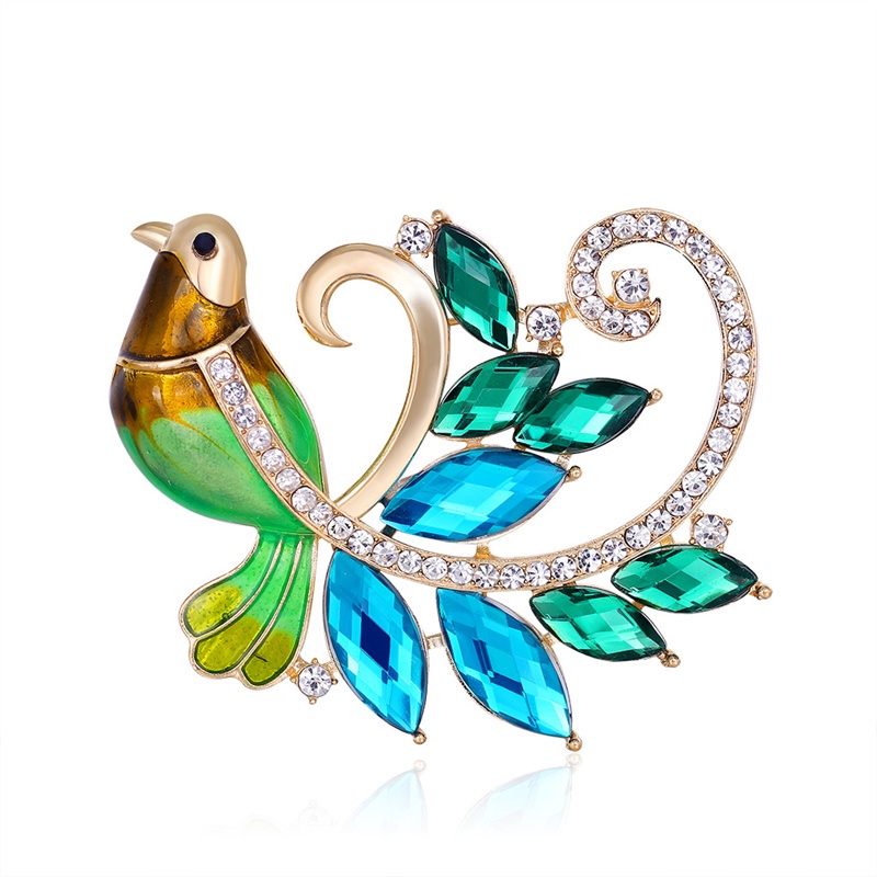 Ghim Cài Áo Hình Chim Phượng Hoàng Đính Ngọc Trai Nhân Tạo Thời Trang