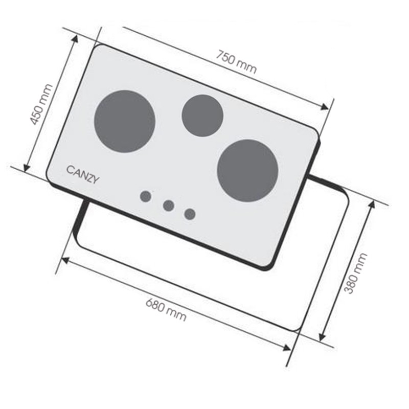 Bếp gas âm Canzy CZ 368