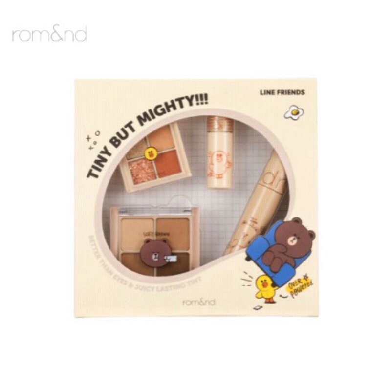 (LINE FRIENDS) set trang điểm Rom&nd LINE FRIENDS gồm 2 bảng mắt