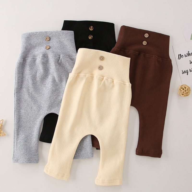 Quần dài lưng cao màu sắc thanh lịch cho bé