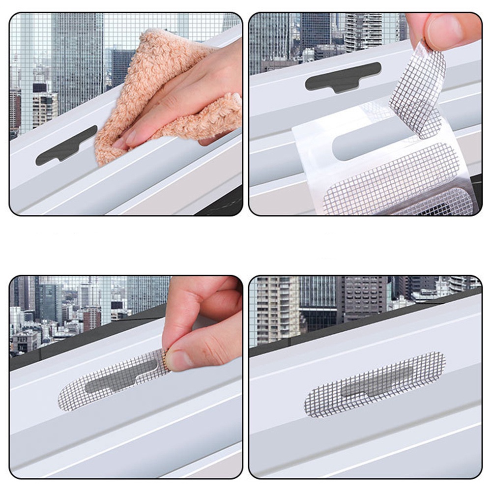 Bộ 5 Chống Côn Trùng Ruồi Lỗi Cửa Cửa Sổ Muỗi Lưới Sửa Chữa Băng Dán Miếng Dán Sửa Chữa Cửa Sổ Phụ Kiện Sẵn Sàng Hàng Bán