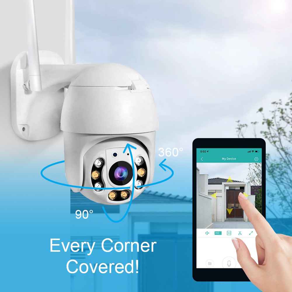 LOOSAFE PTZ Không dây Wifi ngoài trời An ninh Pin Camera IP 1080P Thẻ SIM 4G | WebRaoVat - webraovat.net.vn