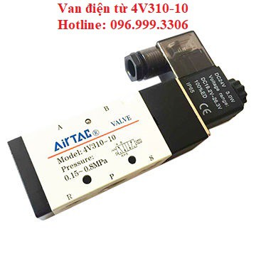 VAN ĐIỆN TỪ KHÍ NÉN 4V310-10 ( VAN HƠI 5/2, 5 CỬA, 2 VỊ TRÍ, REN 17MM ) GIÁ SỈ